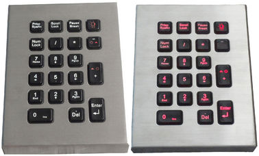 IP65 21 khóa bàn phím biển, bàn phím thép không gỉ với đèn nền màu đỏ